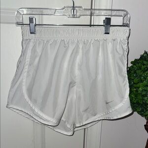 Nike white athletic Running Shorts